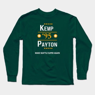 Seattle Supersonics Payton Kemp NBA Shirt Sonics Jersey Washington WA Retro Long Sleeve T-Shirt